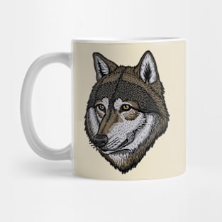 Wolf Face Portrait Mug